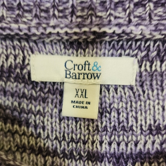 Croft & Barrow Purple Marled Sweater, Size XXL. NWOT - Picture 3 of 6